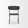 Corey Dining Chair with Gray Fabric & Matte Black Metal, by Mercana, 22.25" length x 21.25" width x 32" height thumbnail 4