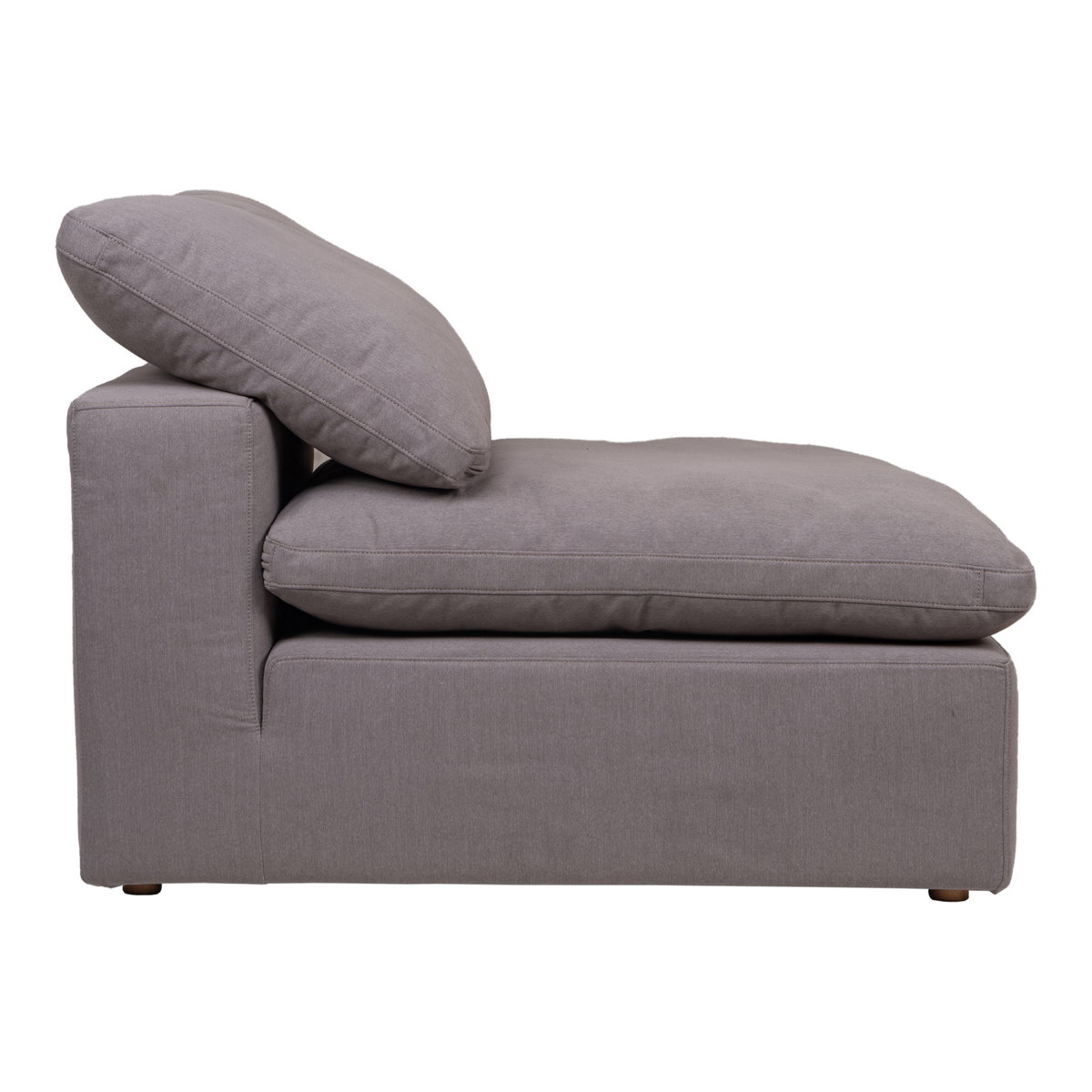 Clay Slipper Chair Light Grey, Accent Chair by Moe's Home, 44.5" width x 32.5" height x 44.5" depth View 3