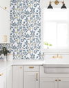 Limoncello Toile Blue Wallpaper thumbnail 1