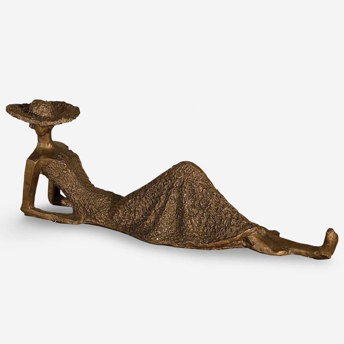 Summer Days Antique Bronze Sculpture, Figurines & Statue by Uttermost, 16.5" width x 5.5" height x 4" depth View 1