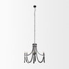 Selma Black Wood Bead and Metal Chandelier, by Mercana, 37.8" length x 33.27" width x 96.85" height thumbnail 3