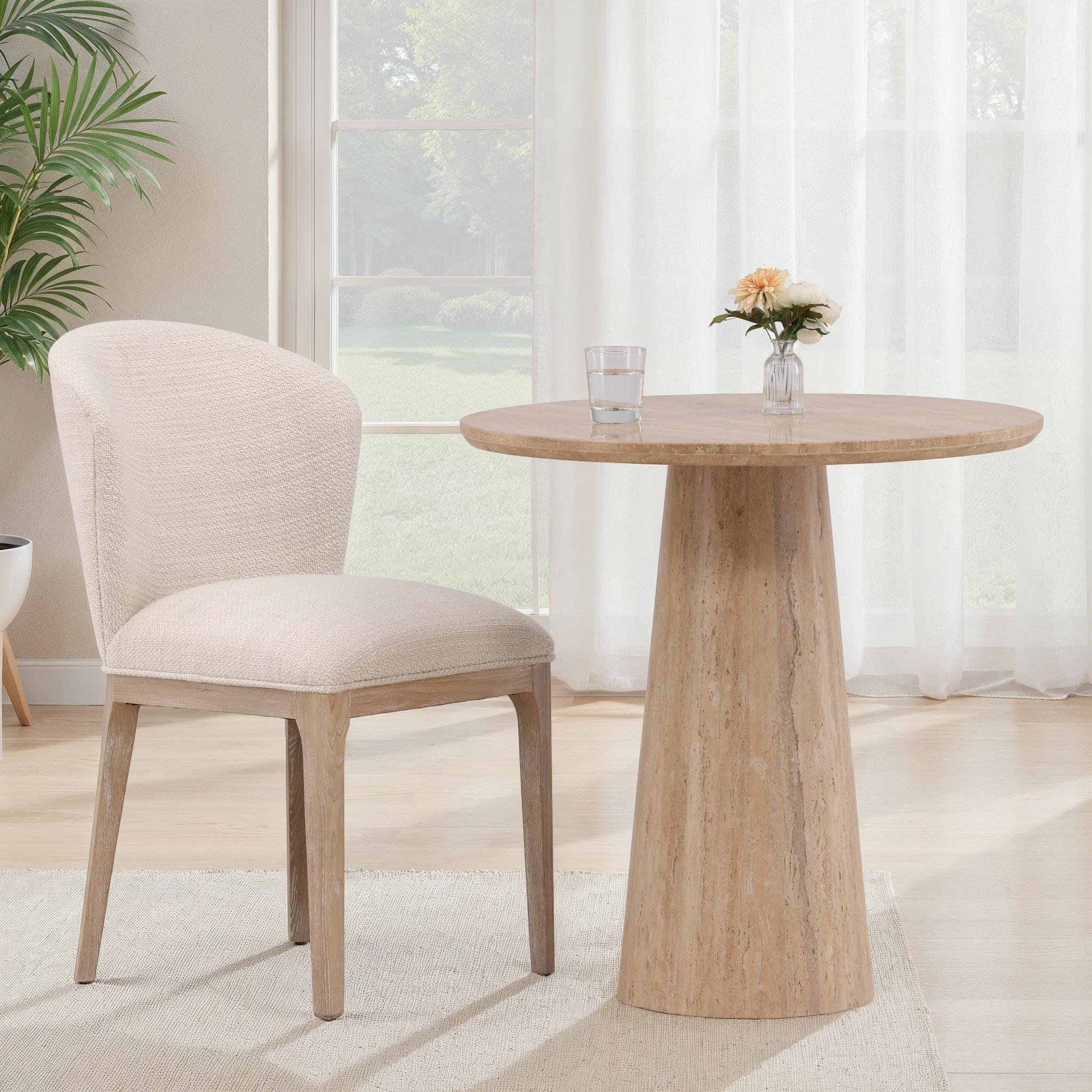 Priscilla Bistro Table Natural, Dining Table by Dovetail, 30" width x 30" height x 30" diameter x 30" depth View 4