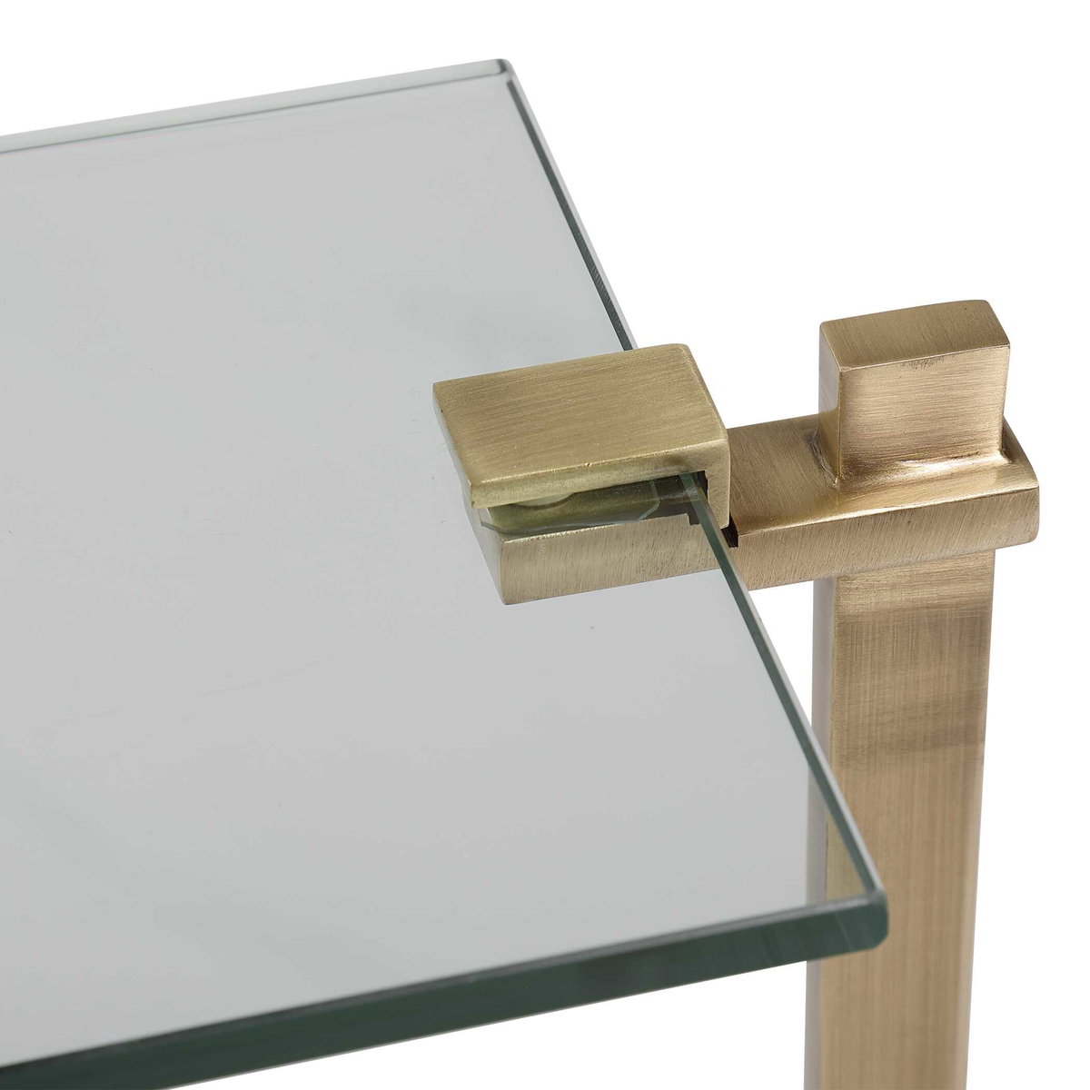 Butler Brass Accent Table, Side & End Table by Uttermost, 11" width x 23.5" height x 8" depth View 9
