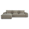 Berga Sectional Left Pebble, Sectional Sofa by Moe's Home, 118.25" width x 33" height x 65.5" depth thumbnail 1