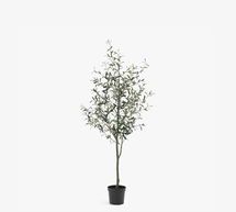 Online Designer Bedroom Faux Potted Olive Tree, 6', Green