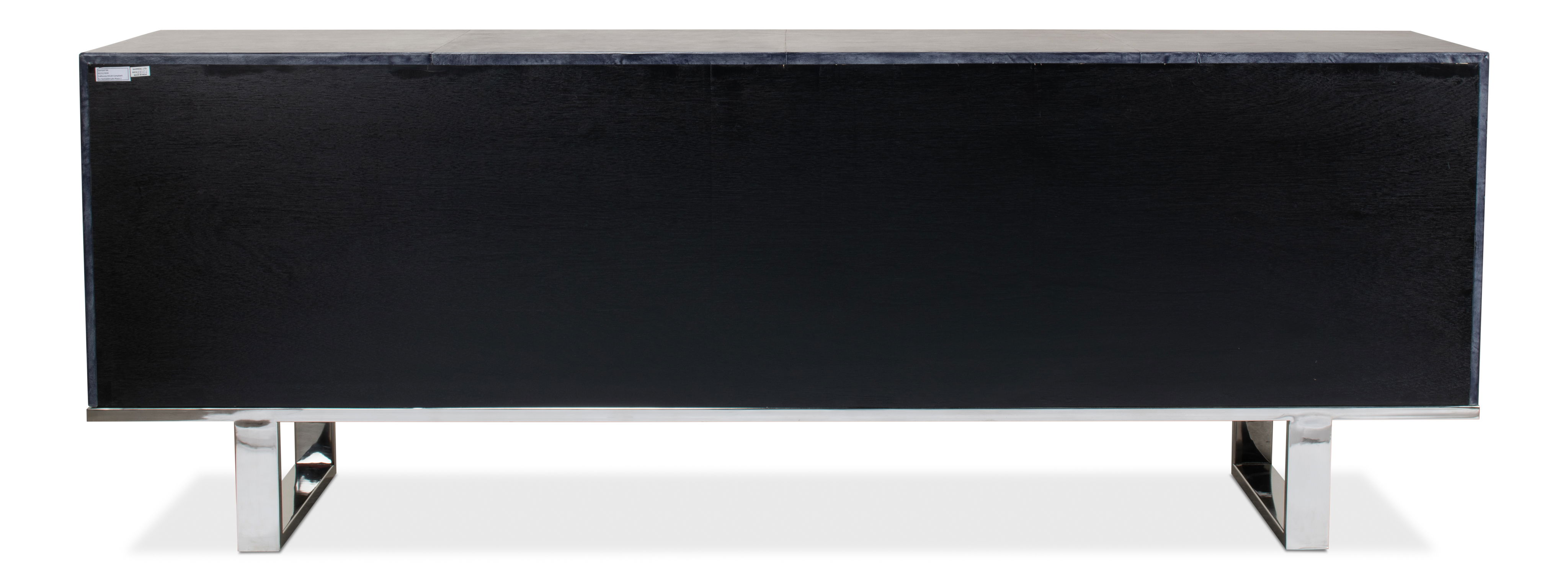 *Bronzini Credenza, Embossed Blue/Grey, Cabinets & Sideboard by Sarreid, 94" length x 20" width x 34" height View 3