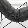 Leonidas 28.5L x 29.5W x 34.0H  Black Faux Leather Seat with Black Metal Frame Accent Chair thumbnail 11