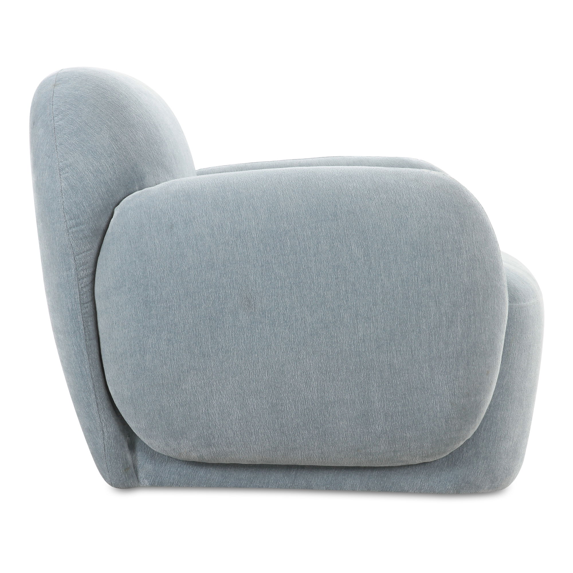 Hazel Lounge Chair Light Blue, Accent Chair by Moe's Home, 39.5" width x 28.75" height x 33.75" depth View 3
