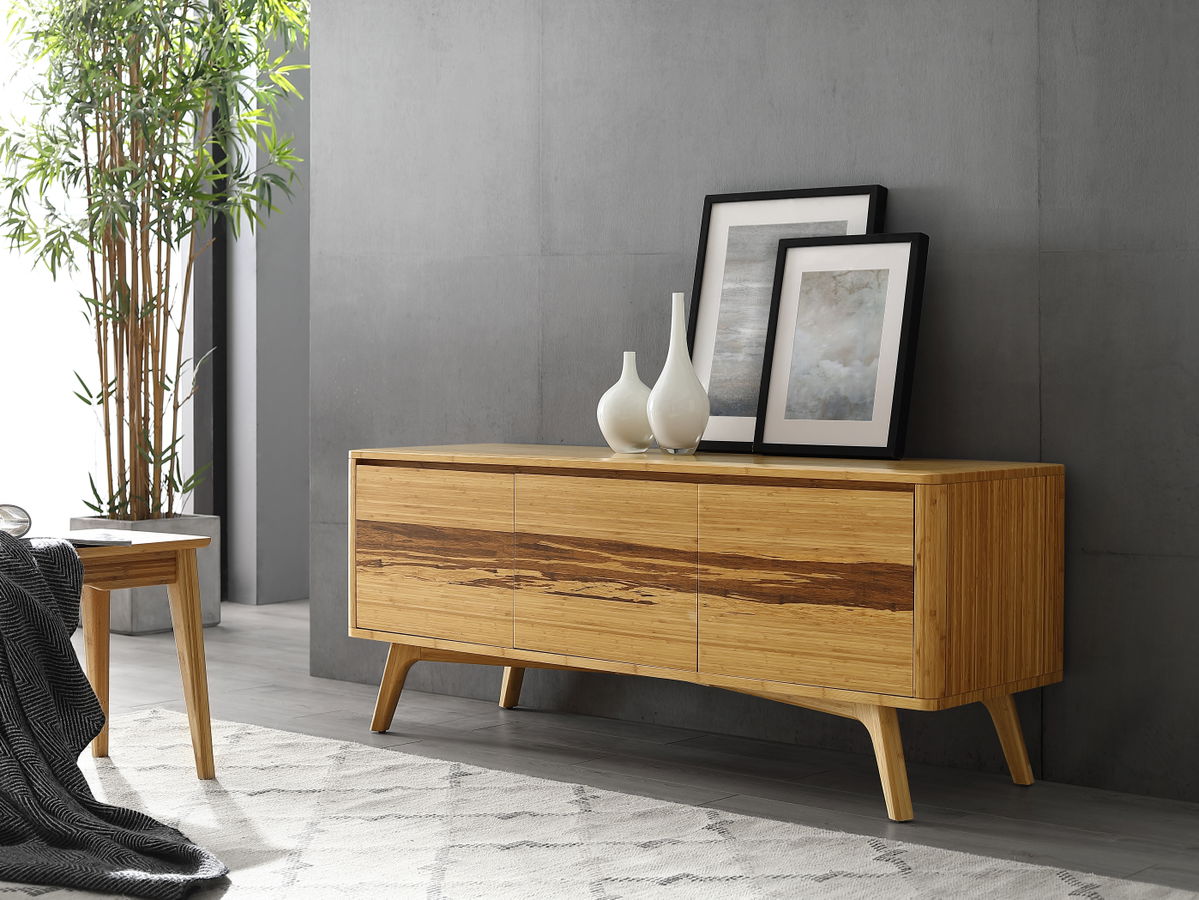 Azara Media Cabinet, Caramelized, Media Console by Greenington, 18" length x 57" width x 23" height View 9