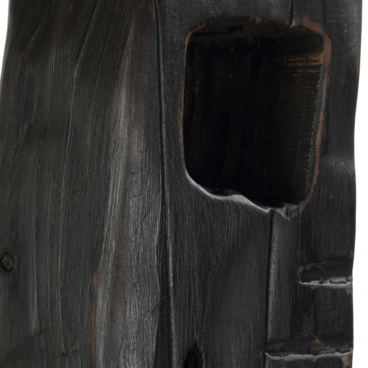 Cipher Black Wood Totems Set/2, Figurines & Statue by Uttermost, 5.12" width x 27.25" height x 4.5" depth View 6