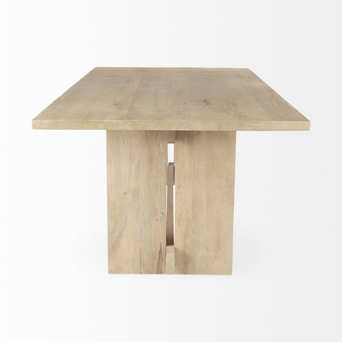 Aida 84'L x 42'W Rectangular Dining Table | Modern | Light Brown Wood | Seats 8, by Mercana, 84" length x 42" width x 30" height View 6