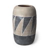 Cove Grey/Brown Ceramic Vase, by Mercana, 9.25" length x 9.25" width x 15.16" height thumbnail 1