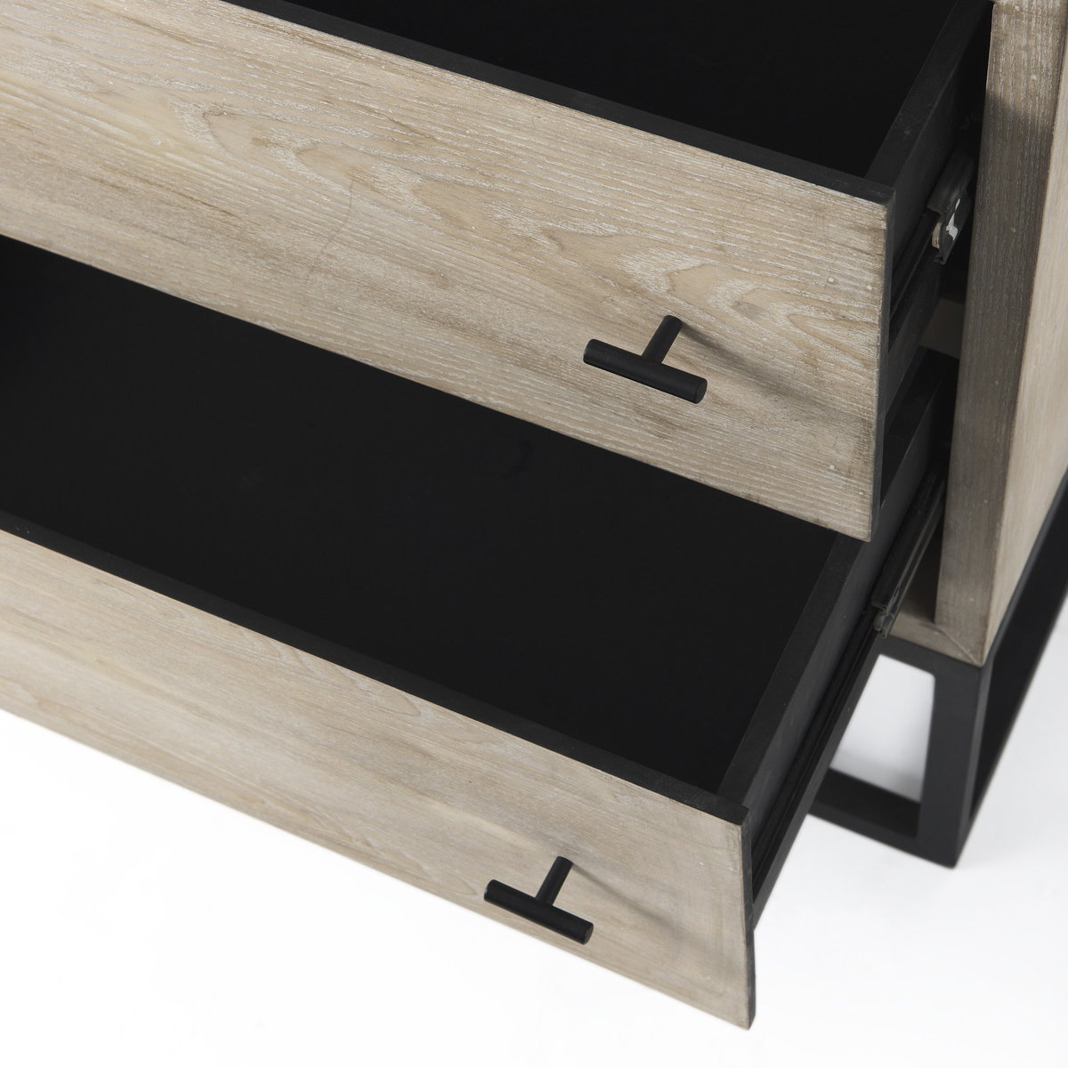 Ciara 32L x 16W Beige Fir Veneer 2 Drawer Accent Cabinet, Cabinets & Chest by Mercana, 31.89" length x 15.94" width x 30.12" height View 12