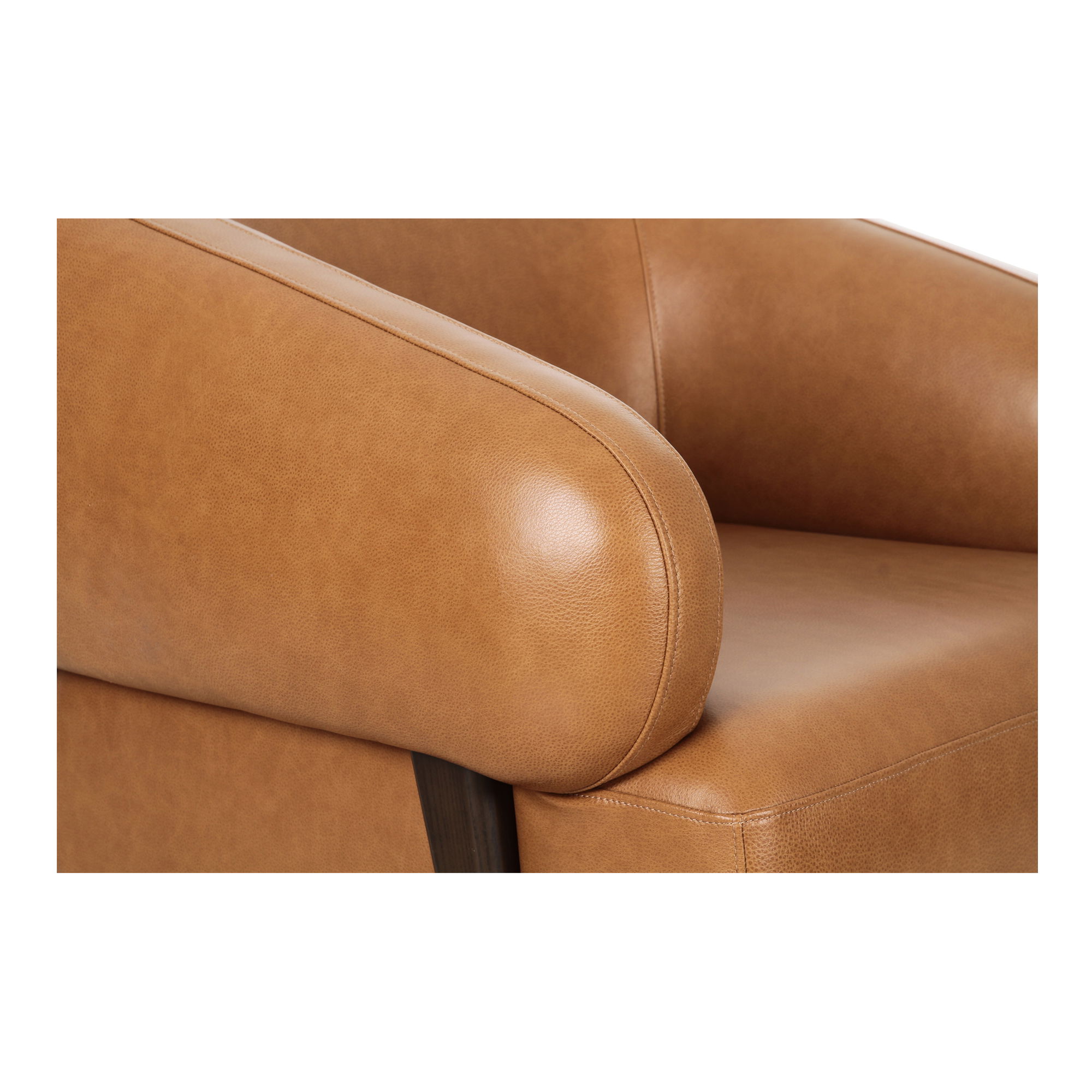Devlin Lounge Chair Tan Leather large image 