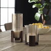 Fluted Fire Cylinder Candleholders Set/2, Decorative by Uttermost, 5.25" width x 12" height x 5.25" depth thumbnail 3