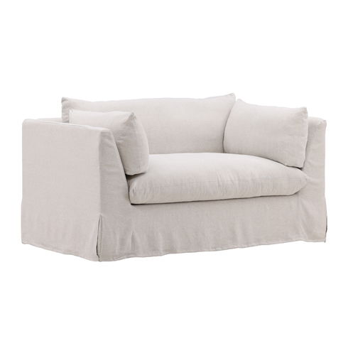 Otis Chair and a half Slipcover Natural