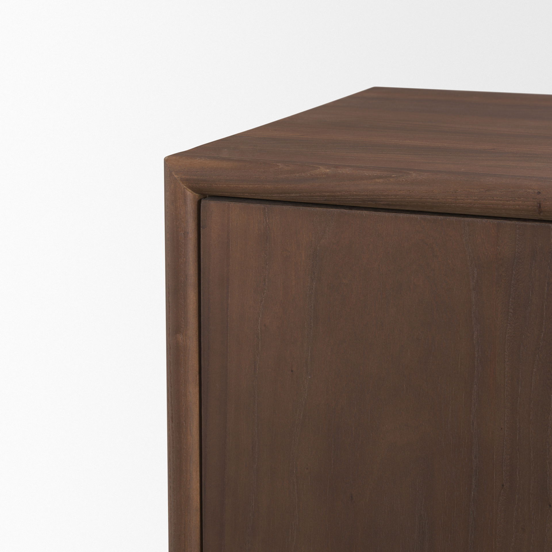 Varenna 4 Door Dark Brown Wood with Rope Handles Sideboard large image 