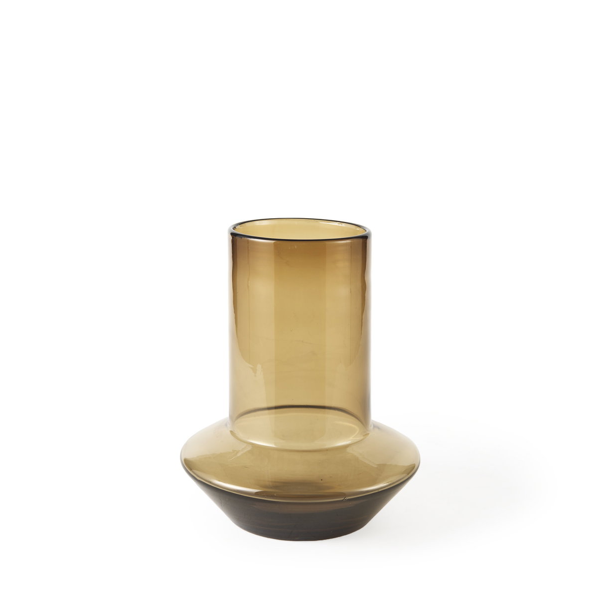 Amrita  Golden Brown Glass Vase, by Mercana, 8.31" length x 8.31" width x 9.72" height View 1