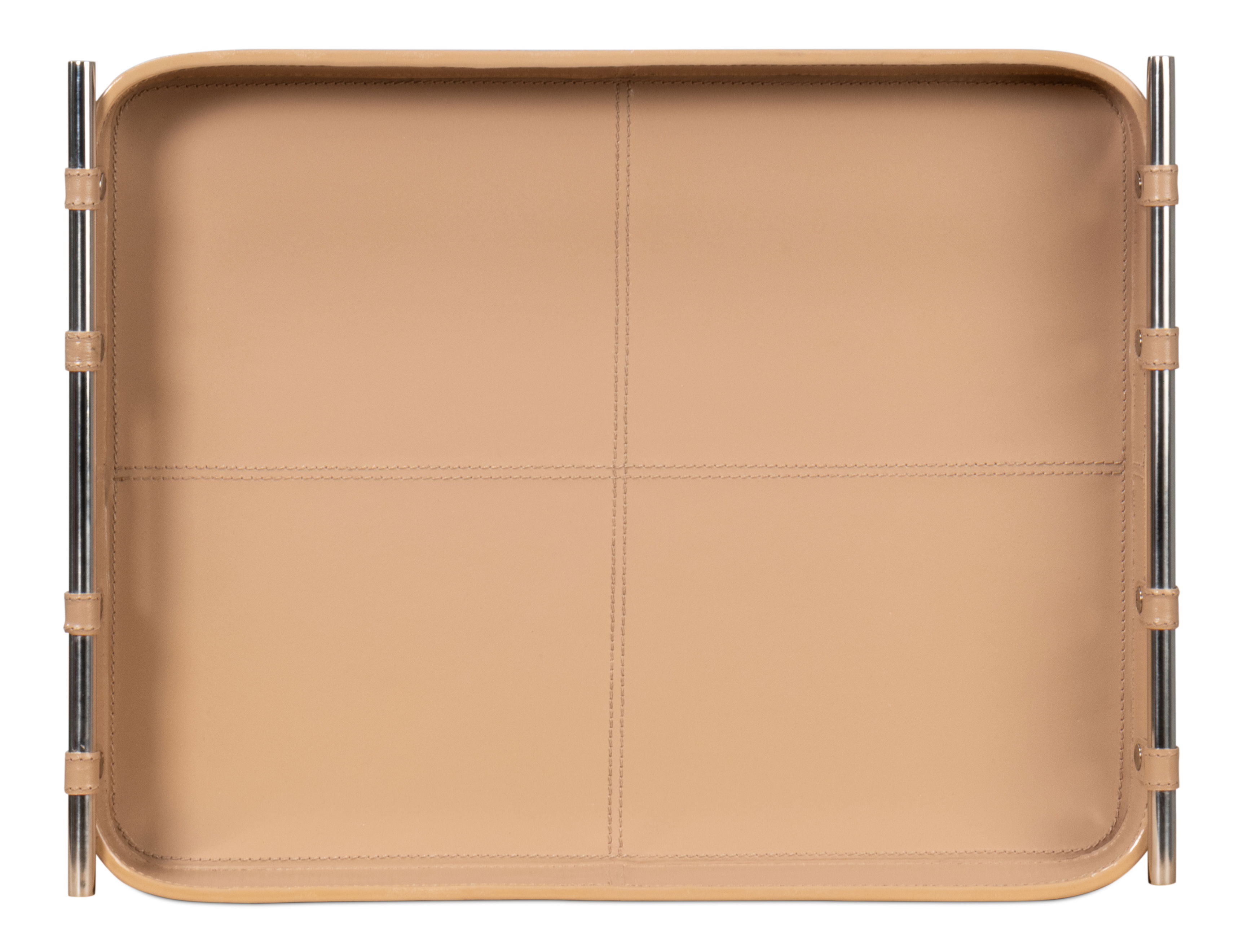 Safari Leather Tray  Mushroom large image 