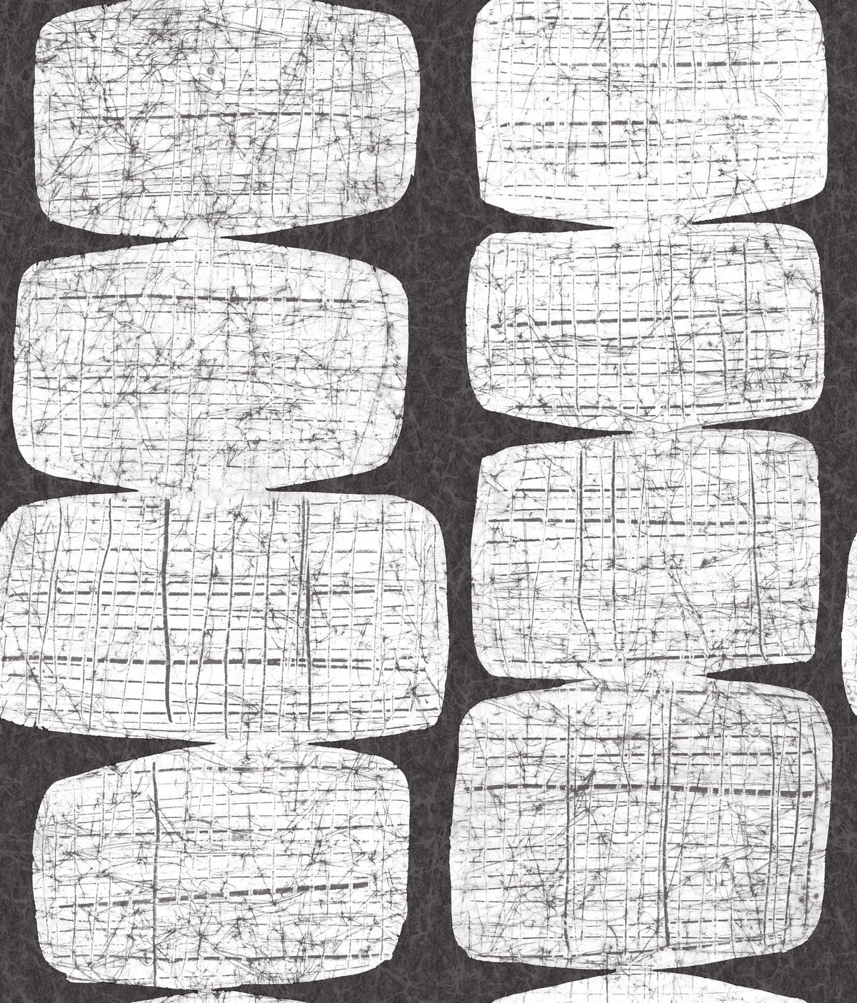 Mid-Century Beads Black Peel & Stick Wallpaper, by York Wall, 18' length x 1'8.5" width x 0.02" depth