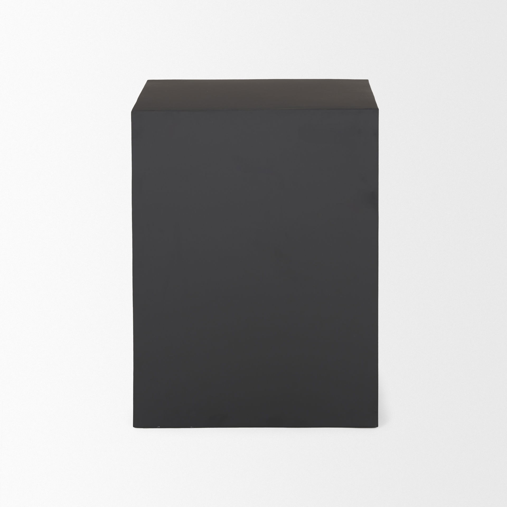 Sobi Matte Black Square Metal Side Table large image 