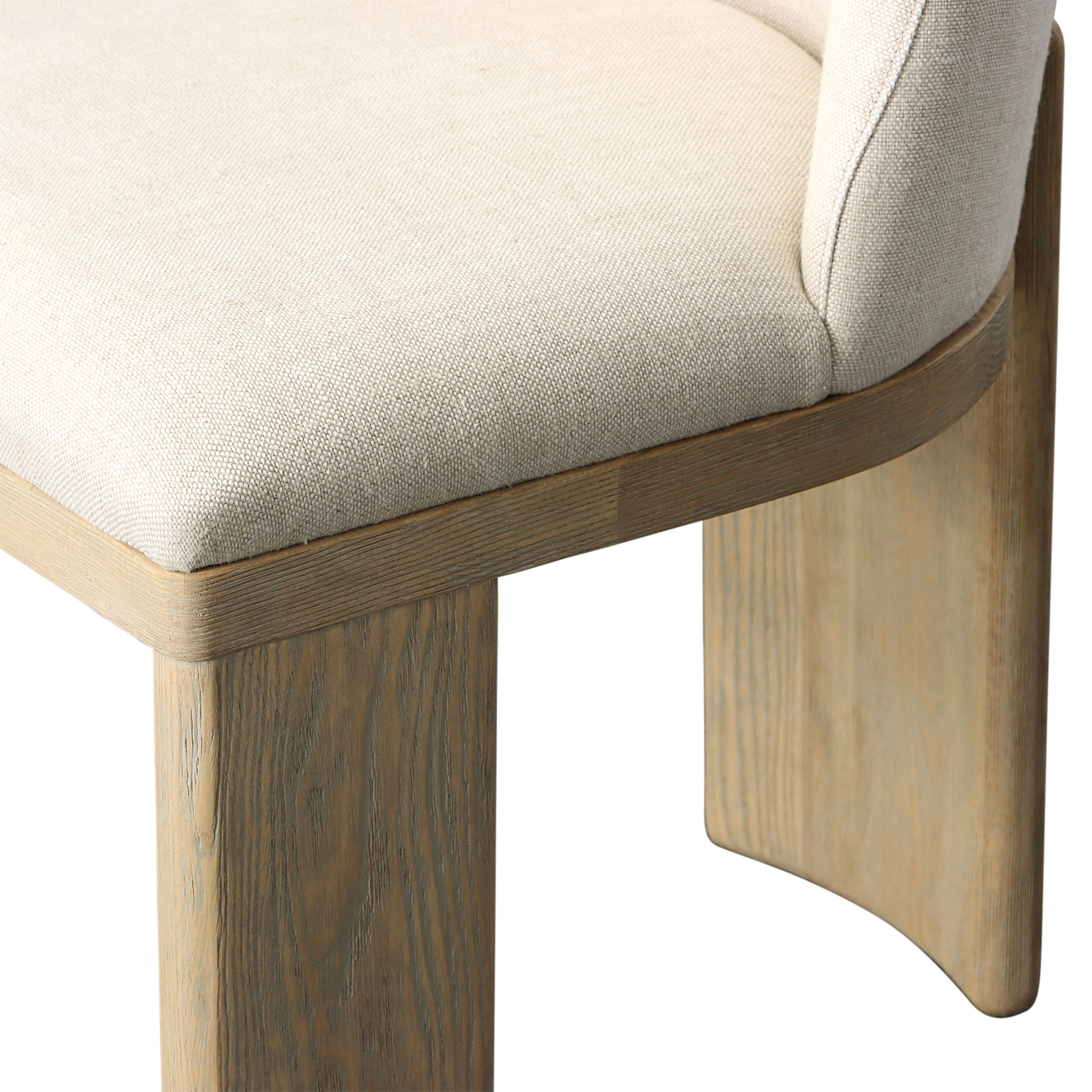 Alistair Dining Chair Beige, by Dovetail, 20" width x 35.25" height x 24" depth View 5