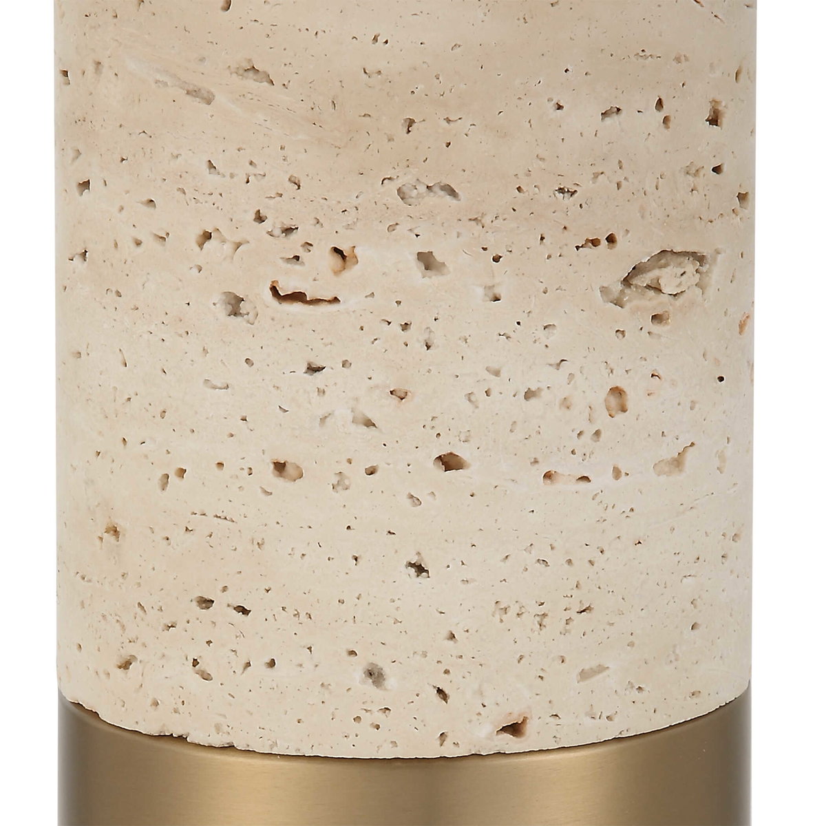 Gravitas Elegant Brass & Stone Lamp, Table Lamp by Uttermost, 16" width x 27.5" height x 16" depth View 7