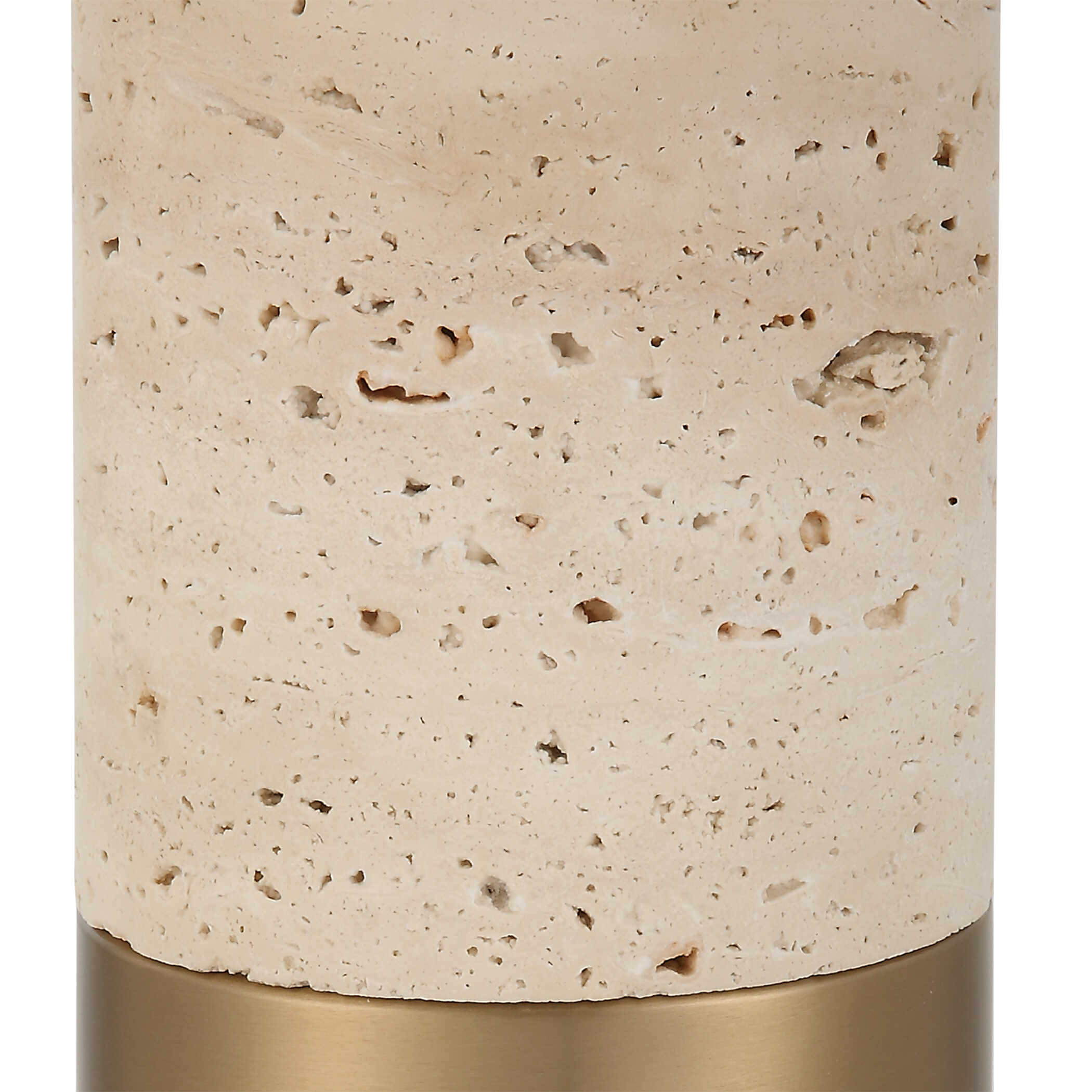 Gravitas Elegant Brass & Stone Lamp large image 