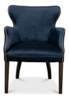 Princess Chair, Blue, Accent Chair by Sarreid, 30" length x 26" width x 34" height thumbnail 2