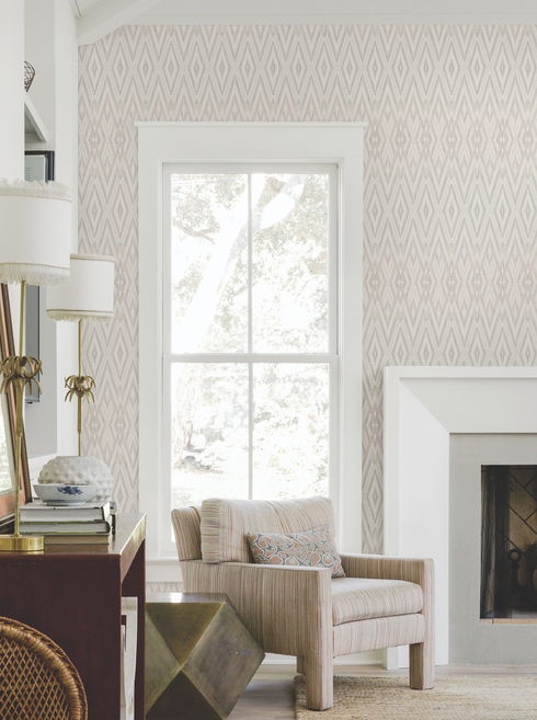 Diamond Marquise Lavender Wallpaper