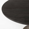 McLeod 54' Round Pedestal Dining Table | Modern | Brown Wood & Gold Metal | Seats 4, by Mercana, 54" length x 54" width x 28.75" height thumbnail 6