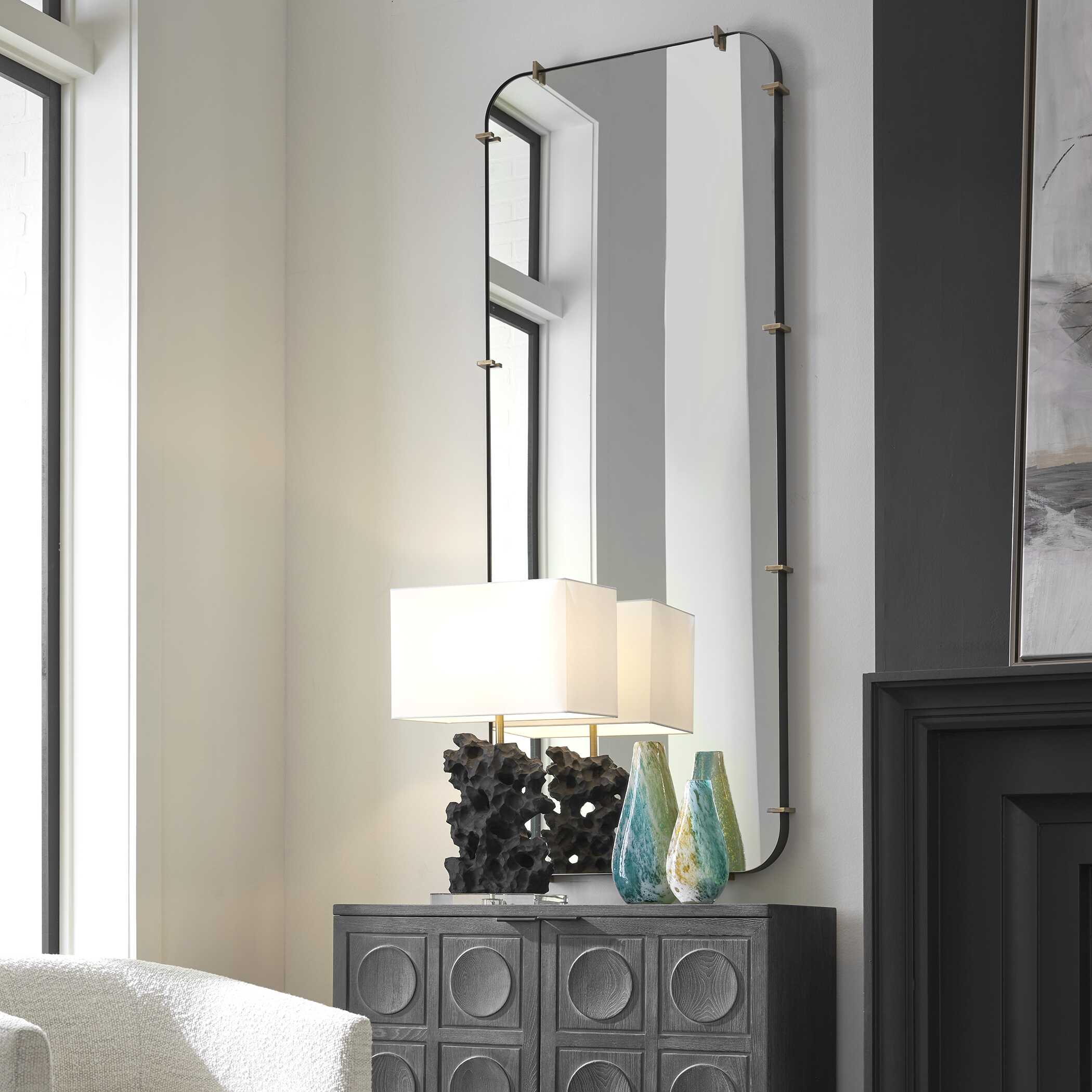 Pali Industrial Dressing Mirror, by Uttermost, 29.37" width x 73.5" height x 2.5" depth View 6