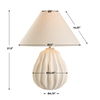 Javary Matte Beige Table Lamp, by Uttermost, 22" width x 27.5" height x 22" depth thumbnail 3