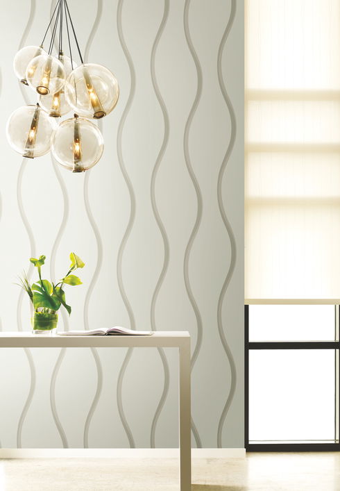 Unfurl Off White Wallpaper