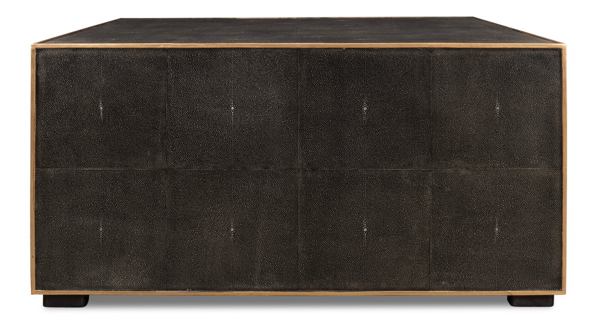 Midnight Coffee Table, by Sarreid, 3' length x 3' width x 1'6" height View 3