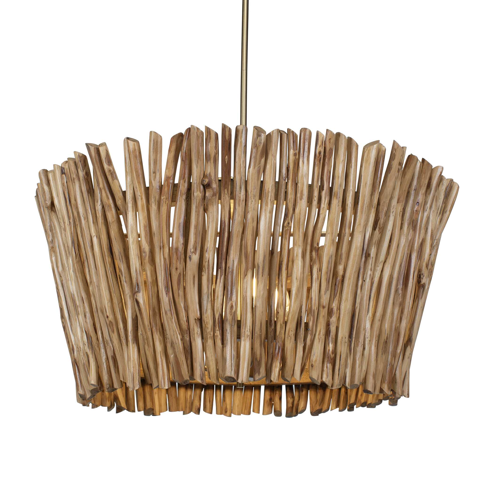 Rhea 4 Light Wood Branch Chandelier, Ceiling Light by Uttermost, 29" width x 15" height x 29.5" diameter x 29.5" depth View 1