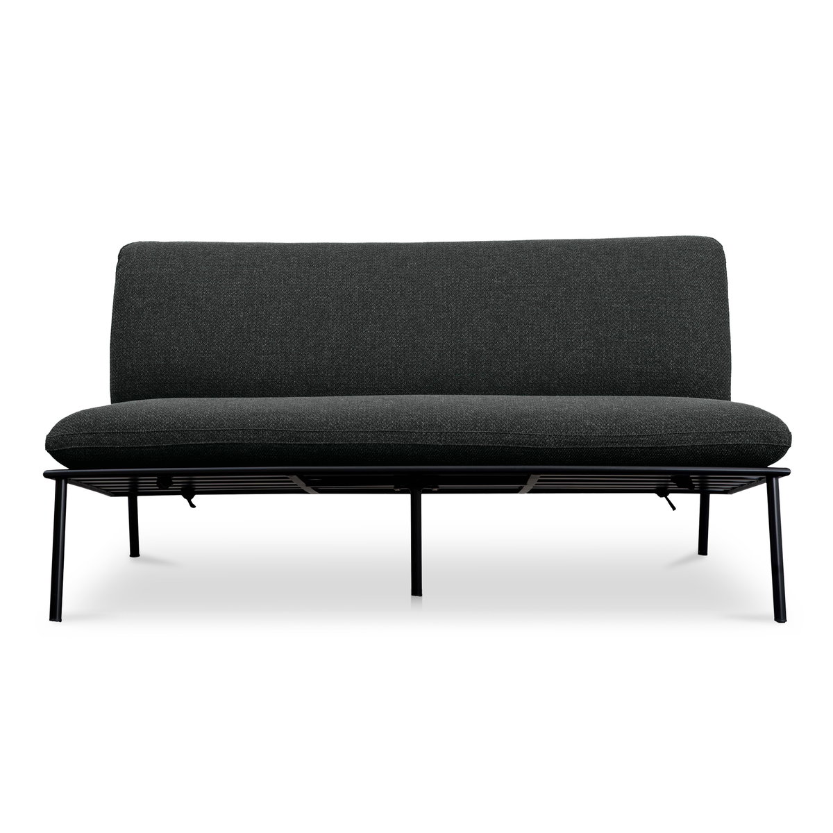 Salma Outdoor Sofa Speckled Charcoal, Sofas & Sectional by Moe's Home, 60" width x 33.5" height x 35.5" depth View 1