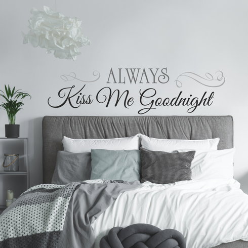 Always Kiss Me Goodnight Wall Decals