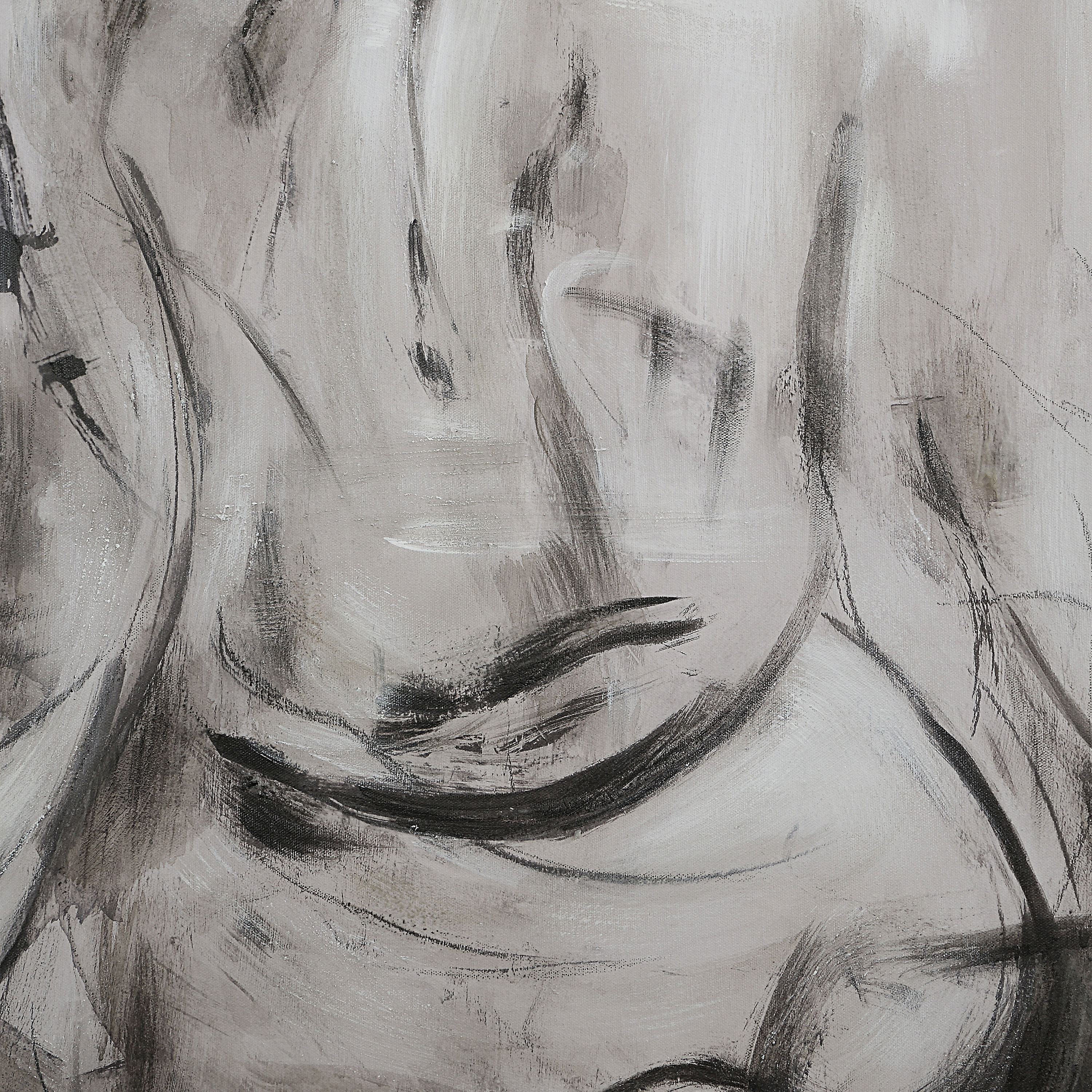 Evelyne, Painting by Renwil, 48" height x 2" depth View 3