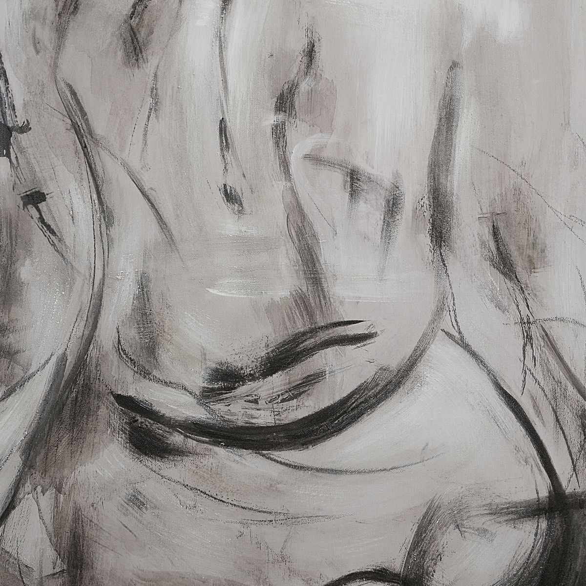Evelyne, Painting by Renwil, 48" height x 2" depth View 3