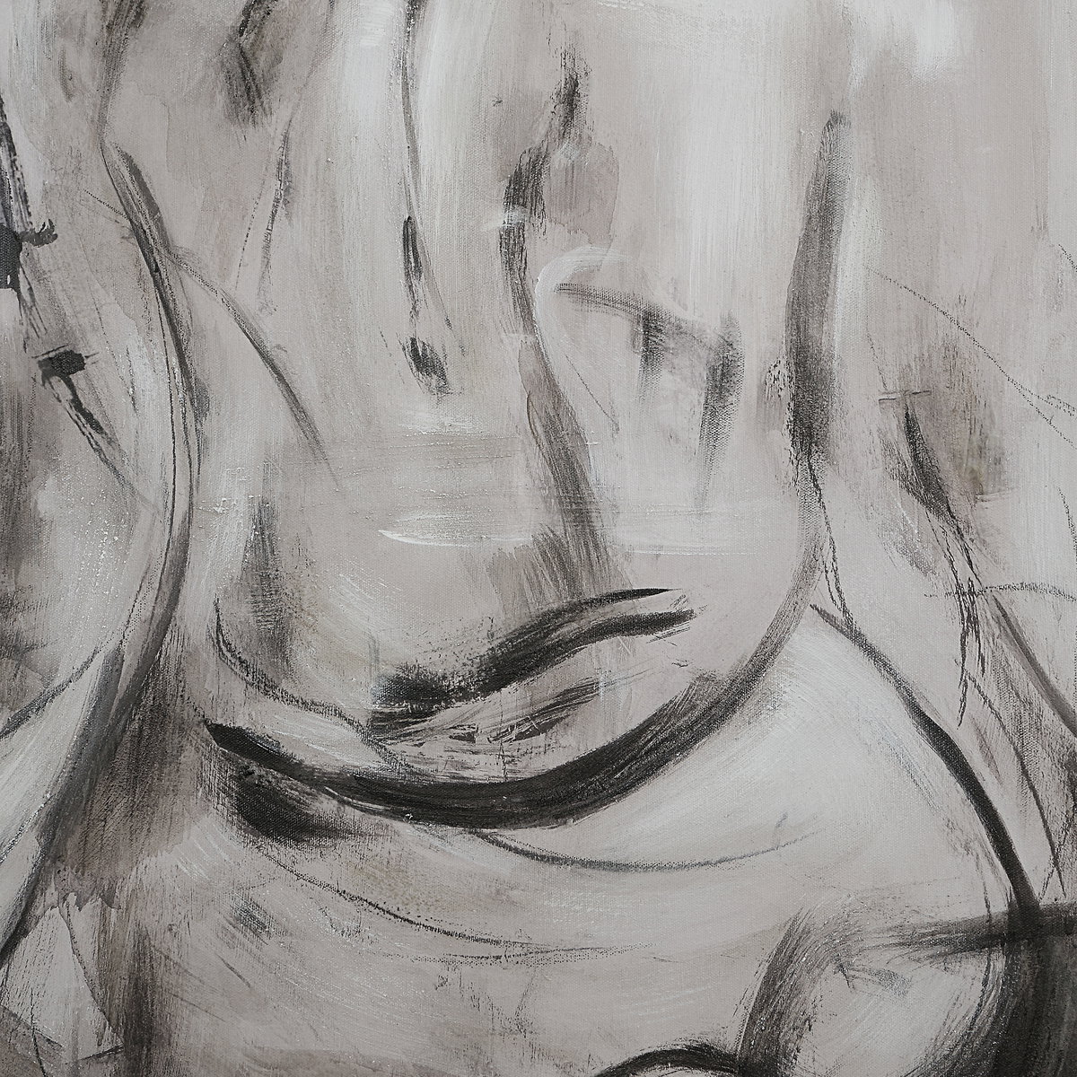 Evelyne, Painting by Renwil, 48" height x 2" depth View 3