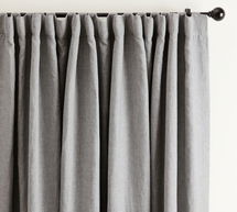 Online Designer Bedroom Belgian Flax Linen Blackout Curtain 50 x 96", Flagstone