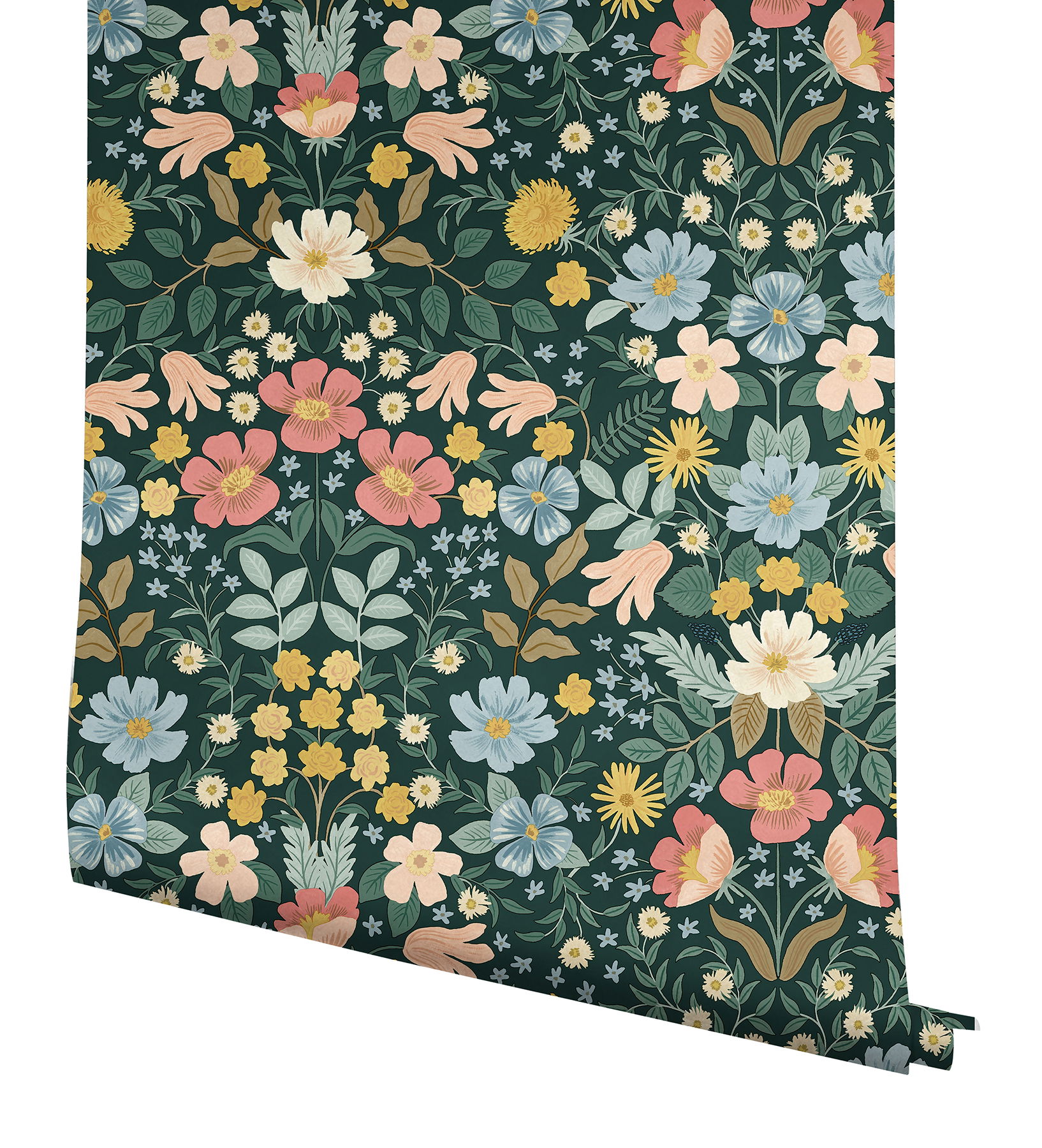 Bramble Garden Emerald Peel & Stick Wallpaper large image 