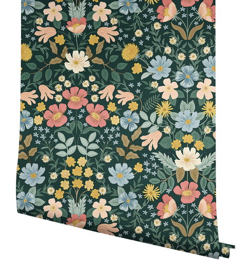 Bramble Garden Emerald Peel & Stick Wallpaper