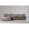 Clay Corner Chair Light Grey, Sectional Sofa by Moe's Home, 44.5" width x 32.5" height x 44.5" depth thumbnail 10