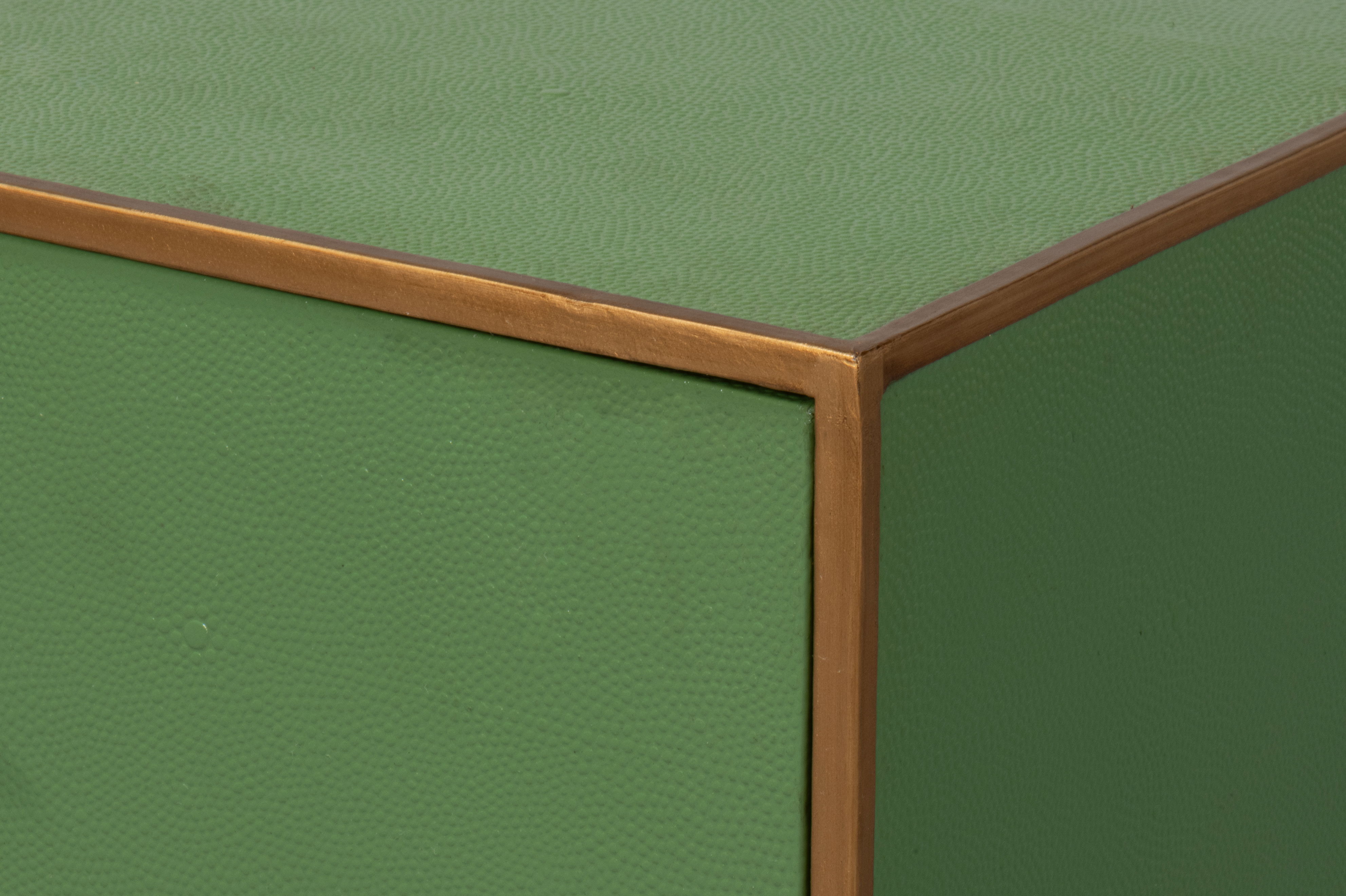 Gideon Shagreen Side Table, Watercress large image 