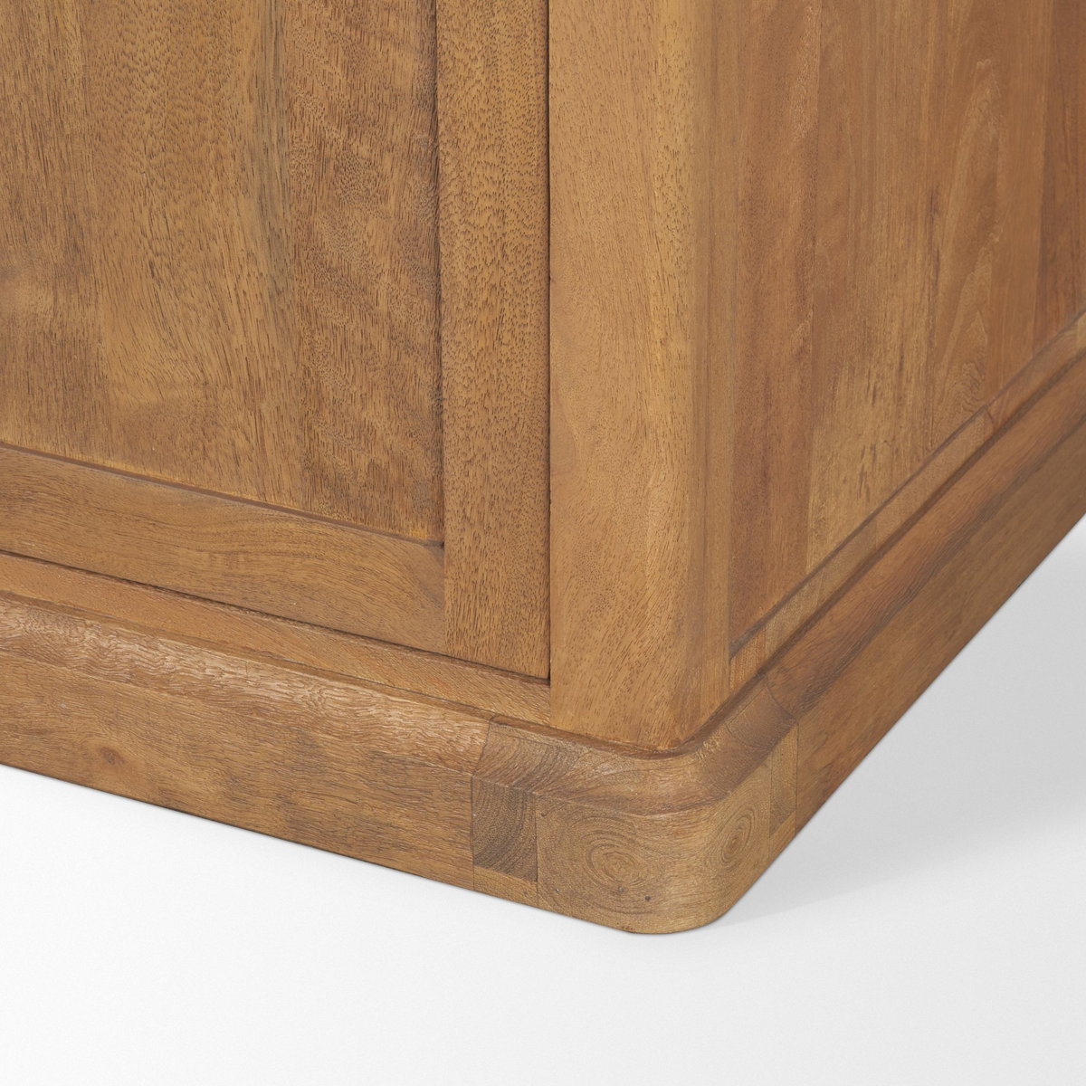 Baron Light Brown Solid Wood with Antiqued Brass Knobs 3-Drawer 6-Door Sideboard, Sideboards & Buffet by Mercana, 81.75" length x 19" width x 36" height View 13