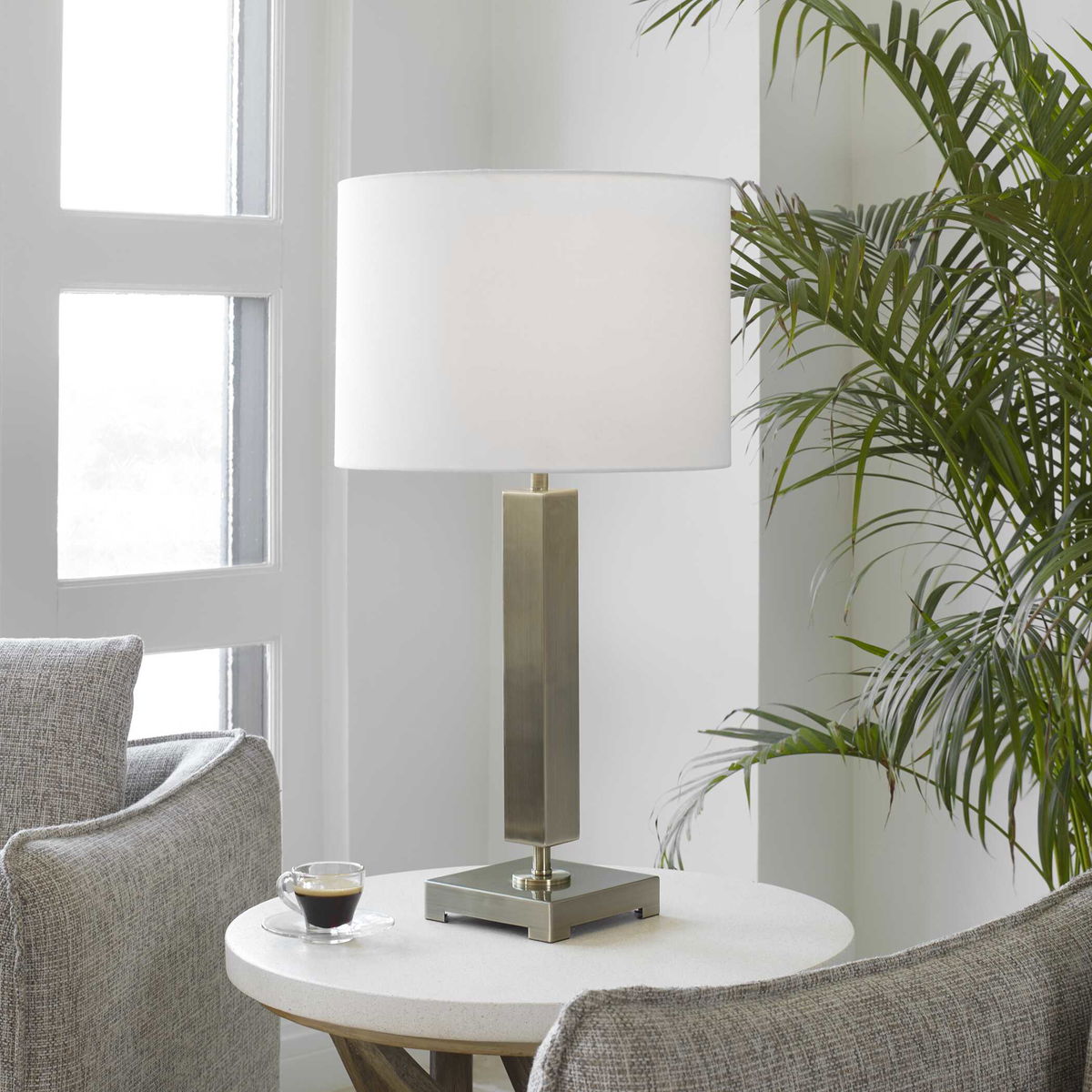 Duomo Brass Table Lamp, by Uttermost, 14" width x 27" height x 14" depth View 4