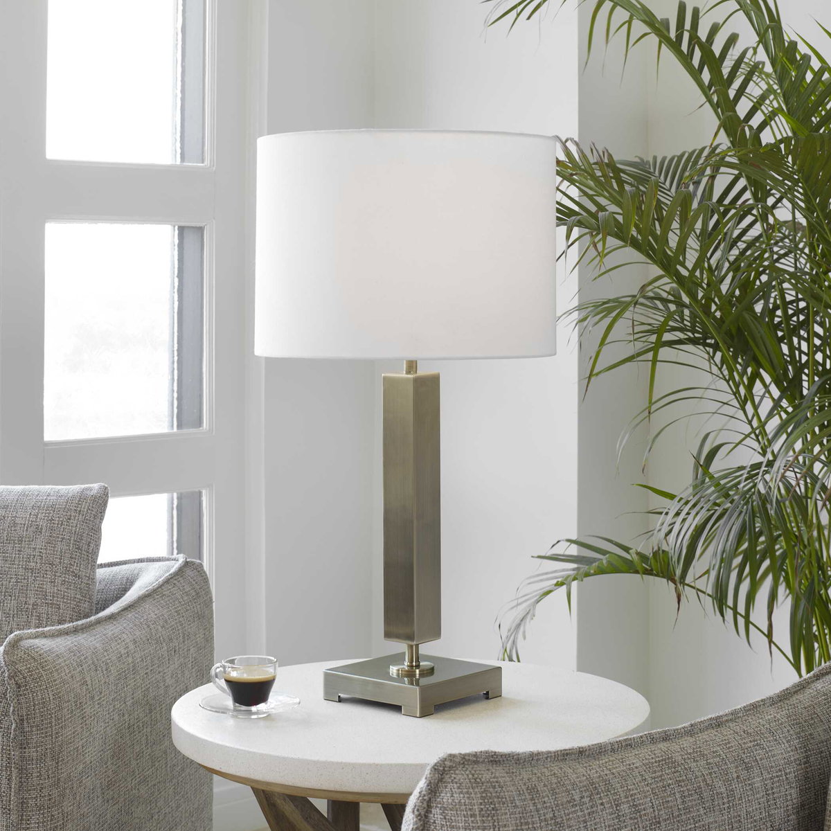 Duomo Brass Table Lamp, by Uttermost, 14" width x 27" height x 14" depth View 4