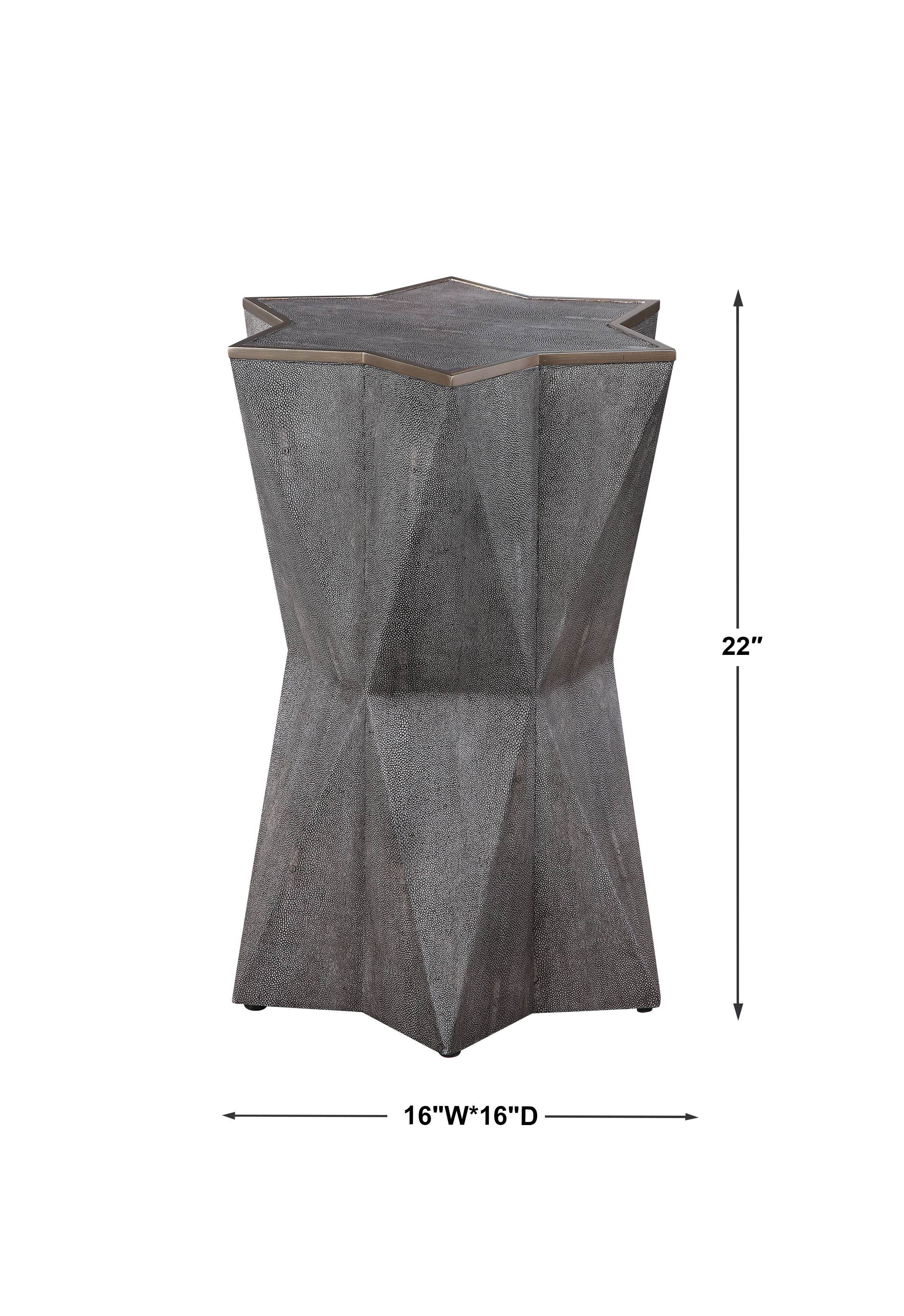 Capella Gray Accent Table, Furniture by Uttermost, 16" width x 22" height x 16" depth View 3